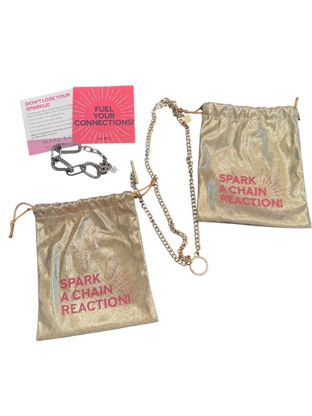 NEW Mary Kay Spark a Chain Reaction Bundle of Necklace and Bracelet Jewelry